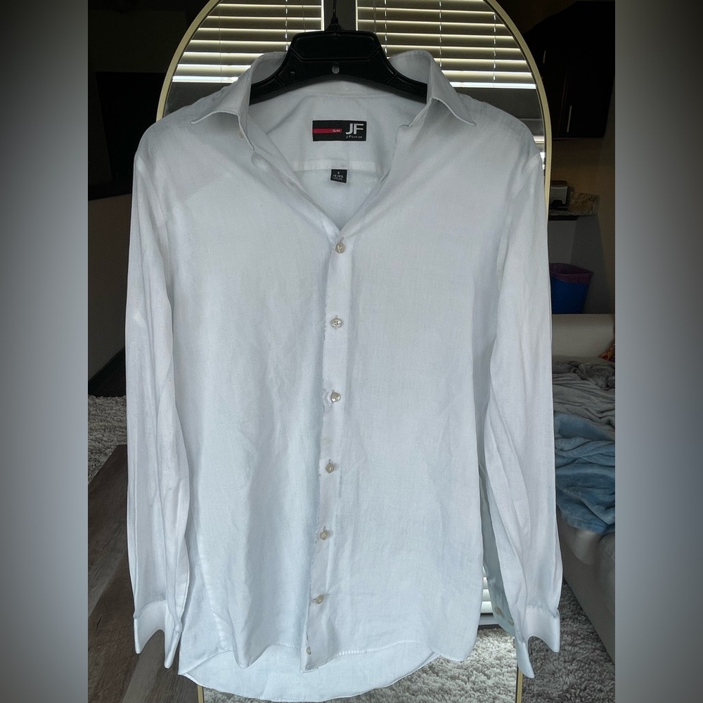 White Men's Button-Down Shirt